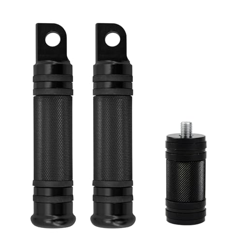 HCmotorku Repose-pieds de moto mâles en aluminium CNC pour Harley Sportster 883XL Touring Trike Dyna Softail Pédale Noir