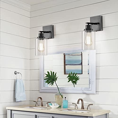 Image of Plug in Wall Sconces, 2 Pack Wall Lamp, Rustic Plug in Wall Light Sconces, Sconces Wall Lighting, E26 Modern Wall Light Fixtures