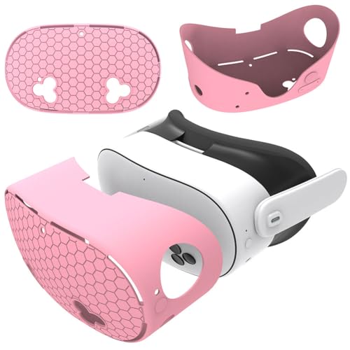 Cubierta de cara de silicona VR de VR para accesorios MTA Quest 3s VR, Caso de protección de silicona Auriculares VR Auriculares Anti-Fall Case de piel VR VR Accesorios