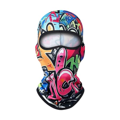 Colorful Halloween Balaclava Face Mask Mans Ugly Printed Skiing Headwear - image 1