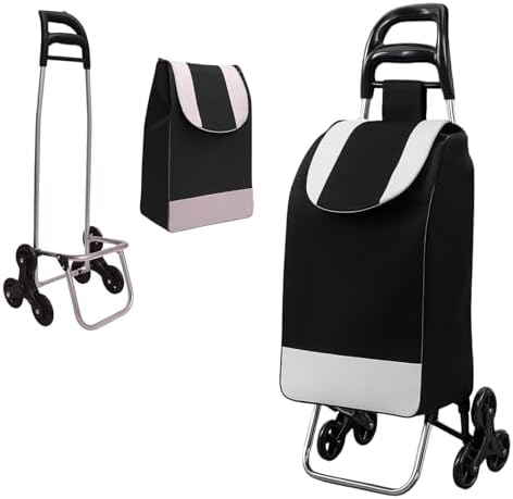 Carrinho de Compras Dobrável para Feira, Supermercado, Praia, Cam...