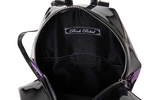 Rock Rebel Damask Coffin Backpack Purple Gothic Print Bag3