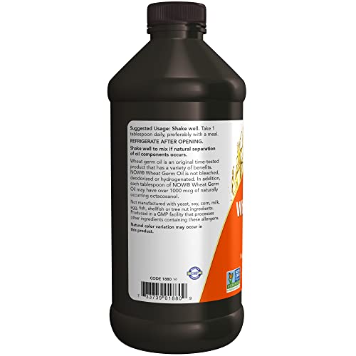Now Supplements, Wheat Germ Oil With Essential Fatty Acids (Efas), Nutritional Oil, 16-Ounce #TOP8