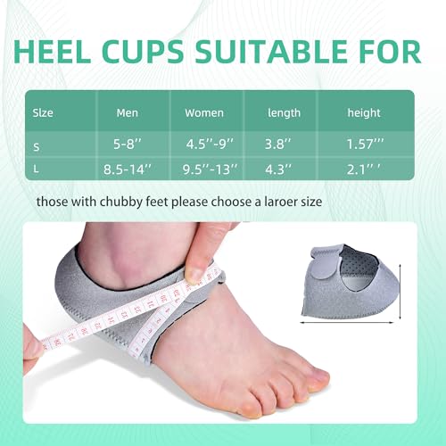 Image of Plantar Fasciitis Gel Heel Protectors Pain Relief Heel Cups for Women Men