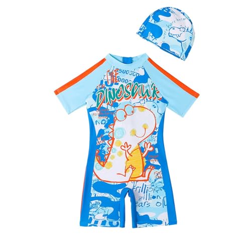Maillot enfant garçon piscine séchage rapide ensemble dinosaure short et chapeau de soleil
