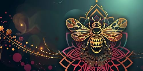 Kit diamant painting adulte motif abeille, cadeau DIY idéal de 140cm