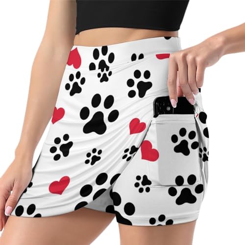 Skort sport femme jupe tennis anti frottement avec poche de rangement