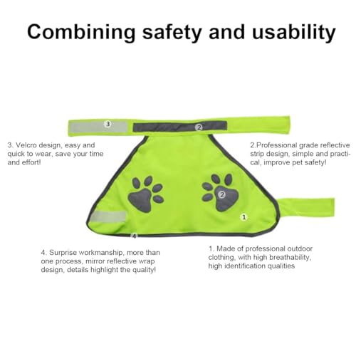 Pet Hunde Warnwesten,Hund Sicherheit Reflektierende Weste,Sicherheitsweste Pet Hunde,Warnweste Sicherheit Geschirr Jacke für Hält den Hund Sichtbar Sicher vor Autos & Jagtunfällen,L
