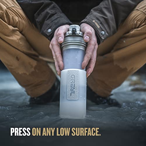 GRAYL GeoPress 24 oz Water Purifier Bottle - Filter for Hiking, Camping, Survival, Travel (Peak White) - Image 7