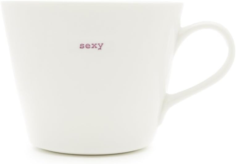 Keith Brymer Jones - Word Range - Standard Ceramic White Mug - Sexy - 350ml - Gift Boxed