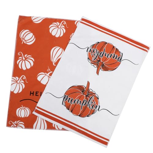 ABOOFAN 2 Piezas De Decoración De Cocina De Calabaza De Otoño Paños De Cocina No Esteras Estantes De Enfriamiento para Hornear Paños para Lavar Platos Limpieza De Platos Paños De