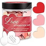 Musemory Love Affirmation Jar, Valentines Day Gift for Her or Him, 60 Heartfelt Love Notes, Romantic Gift for Wife, Husband, Girlfriend, Boyfriend, Valentines Day Gift