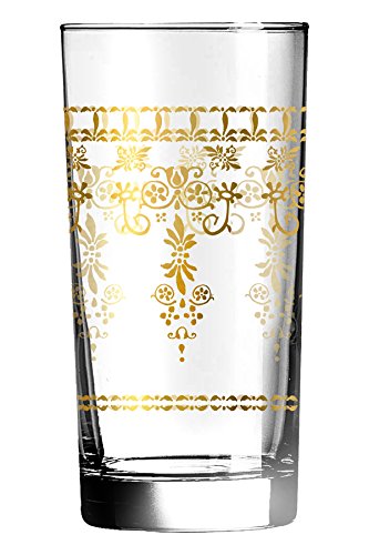 Luminarc Decorative Cooler Marrakech Real Gold (Set of 4), Copper and Real Gold, 15.25 oz