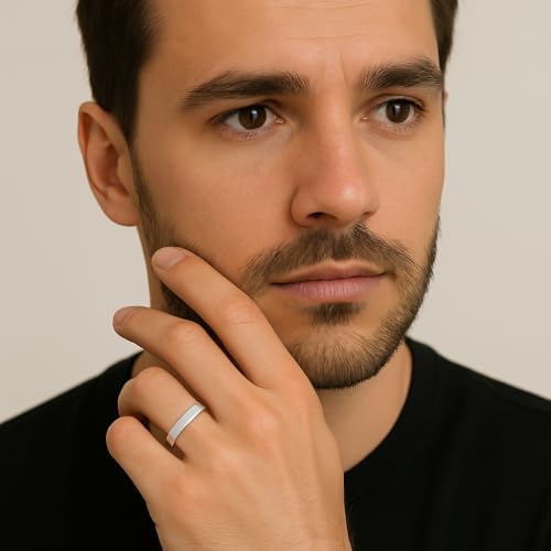 Image of 925 Sterling Silver Plain Band Ring for Men & Women | Pure Silver Unisex | Hallmarked Silver Ring for Daily Use | Gift for him her | Chandi Ring | Thumb Ring |Couple Rings