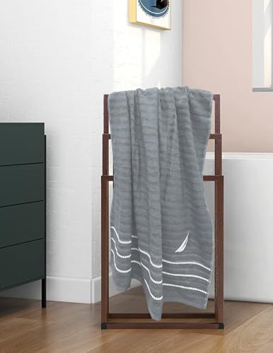 Image of NAUTICA Bamboo Towel for Bath Larg Size | 1pc Bath Towel (Oasis) | 500GSM (40cm x 60cm) | Fade Resistant |Perfect for Everyday Use | LT.Grey