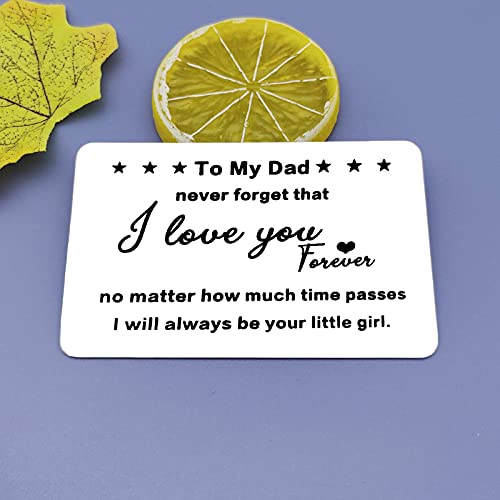 Fathers Day Gift Dad Gifts from Daughter Engraved Wallet Insert Card Birthday Present for Dad Father Daddy Papa Christmas Thanksgiving Wedding Present for Father of Bride4