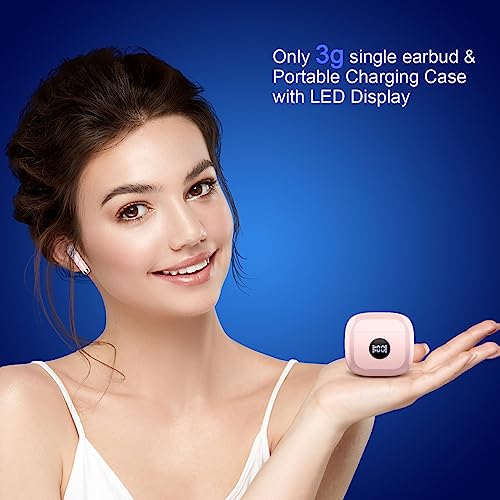 Image of Wireless Earbuds, Bluetooth 5.4 Ear Buds LED Power Display Headphones Bass Stereo, Bluetooth Earbuds in-Ear Noise Cancelling Mic, 40H Playback Mini Case IP7 Waterproof Sports Earphones for Android iOS