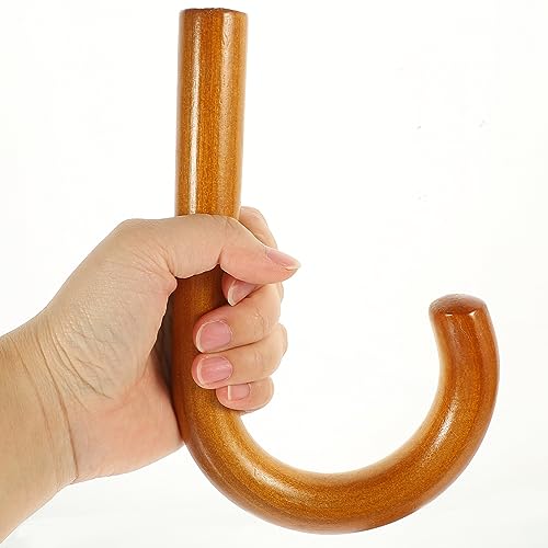 Mango de madera J Stick para paraguas de bastón y repuesto de accesorios 3