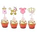Pink and Gold Girl Baby Shower Cupcake Toppers , Gender Reveal Cupcake Toppers Decoration Baby Shower Party Supplies