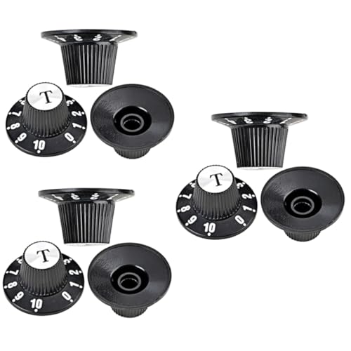 SUPVOX 3sets Guitar Volume Tone Knob Bass Volume Plastic Knob Guitar Potentiometer Caps Tone Control Caps 3pcs*3