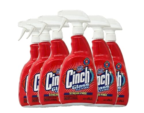 Spic & Span Cinch Glass Cleaner 32 oz Spray Bottles Streak-Free Window and Mirror Cleaner Pack of 6