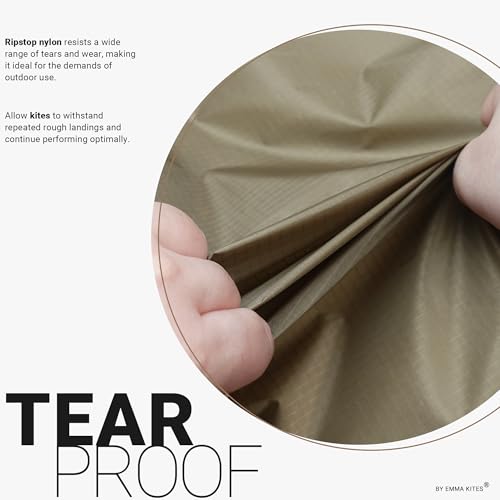 emma kites Black 40D Ripstop Nylon Fabric 152x91cm(WxL) 48g/m² Water Repellent Dustproof Airtight PU Coating for Kite Inflatable Skydancer Flag Banner Tarp Cover Tent Stuff Sack