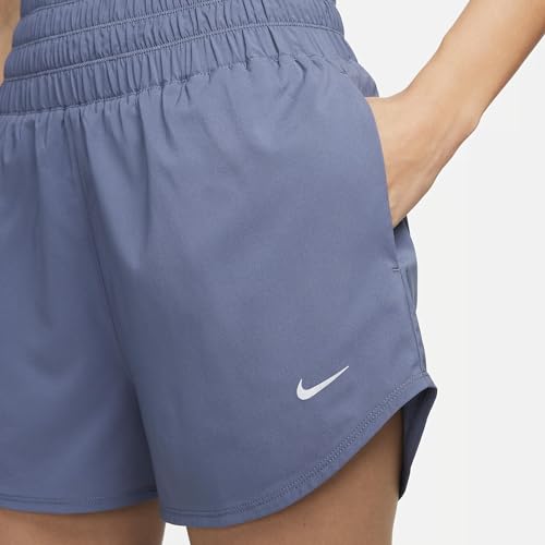 Nike-One-Womens-Dri-FIT-Ultra-High-Waisted-3-Brief-Lined-Shorts-Diffused-Blue-DX6642-491-Size-Small
