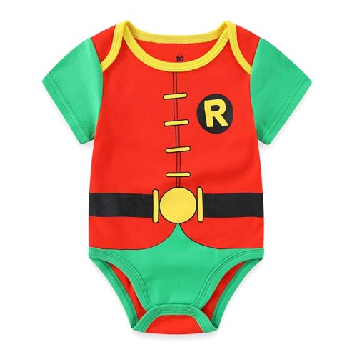 WARNER BROS Batman Robin Joker and Riddler Baby Boys 5 Pack Bodysuit for Newborn and Infant4