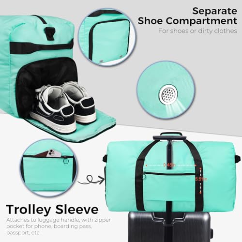 Image of Fmeida 65L Duffle Bag Foldable Travel Duffel Bags for Men Women Travel Bag