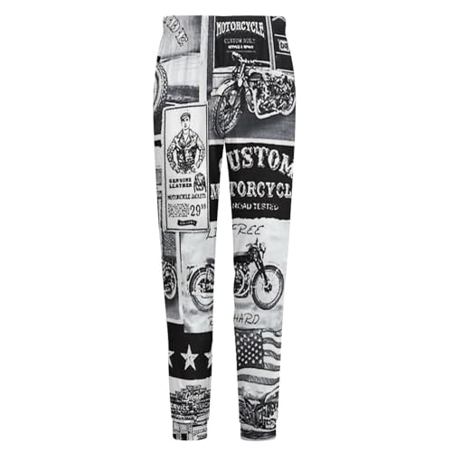 Vintage Motorcycles Mens Pajama Pants Lightweight Lounge Classic Long Pants Sleepwear Loungewear Elastic Waistband4
