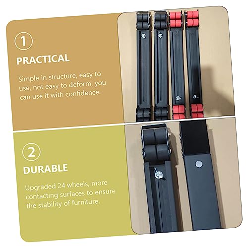 image for KOMBIUDA 1Pair Refrigerator Wheel Washer Dryer Pedestal Base Accessory