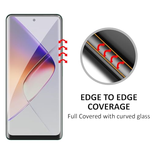 Image of AIBEX UV Curved Tempered Glass for Infinix Note 40X 5G| Full Screen Edge-to-Edge Protection | UV Glue & UV Light Included | 9H Hardness | Anti-Bubble | Scratch Resistant | HD Clarity