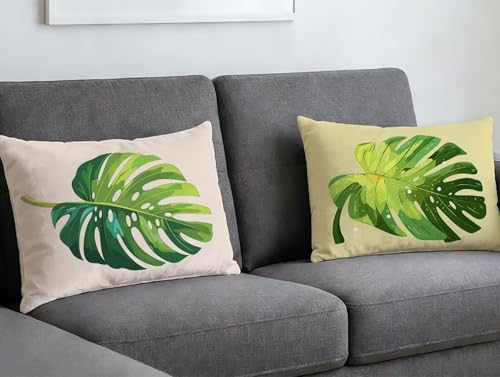 Funda Cojin para Sofá 40x60 cm Evite Desgaste con Terciopelo Verde Lavable Doble Cara 2 uds 2