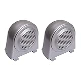 Rugged Ridge Tweeter Speaker Enclosures for Jeep Wrangler JK | Thermoplastic Olefin (TPO), Brushed Silver | 11151.11 | Fits 2007-2010 Jeep Wrangler JK