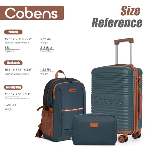 Image of Carry-on Luggage 22x14x9 Airline Approved, Suitcases with Wheels Hardshell, Lightweight Luggage Set with TSA Lock, 20Inch Black Carry-on Suitcase