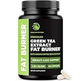 Nobi Nutrition Green Tea Fat Burner - Green Tea Extract Supplement with EGCG - Diet Pills, Appetite Suppressant, Metabolism & Thermogenesis Booster - Healthy Weight Loss for Women & Men (120 Capsules)