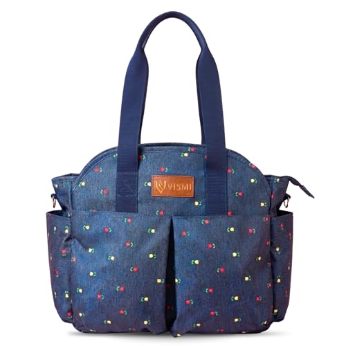 Image of VISMIINTREND Diaper Tote Bags for Mother | Materinity Travel Handbags | Multi Pockets Water Resistant Diaper Bags | Hospital Messenger Bags for New Mom | Gift for New Born Baby & Girl