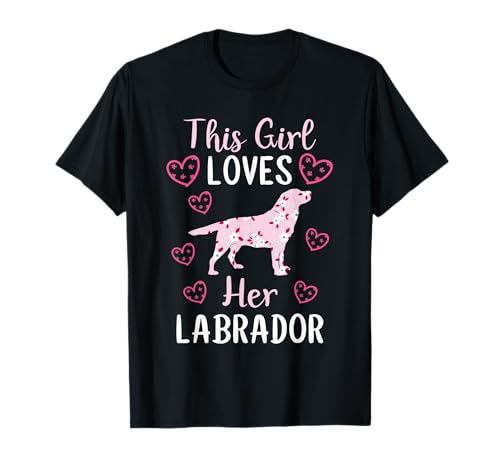 Labrador Dog Pretty for Women Girls Funny Quote Saying Cute Maglietta