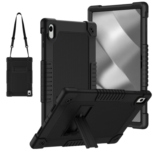 FIEWESEY for Onn. 12.1 inch Tablet Pro 2024 Case Case for Onn. 12.1 Tablet Pro 2024 Model:100146663 Shockproof with Stand Strap Cover (Black/Black)