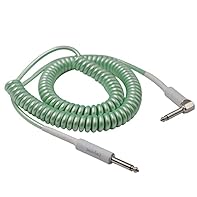 With 2 meters working length, this Rayzm curly instrument cable is good for home practice or small stage performance. It allows for easy and free movement while playing, no tangles or tripping over it. It consists of 30 cm straight sections on both e...