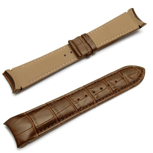 Image of DBLACK ''TST2'' Genuine Leather Watch Strap, Bamboo Pattern Design Watch Belt / / Compatible with Tissot Couturier 1853 & Other Models, Full-Padded Curved Watch Band (Choose Your Size & Color)