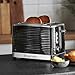 Russell Hobbs Inspire 2 Slice Toaster (Extra wide slots, High lift feature, 6 Browning levels, Frozen/Cancel/Reheat function with Blue LED illumination, 1050W, Black textured high gloss) 24371