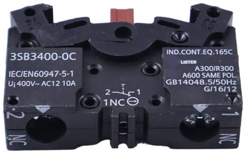 Borne à vis 3SB3400-0C bloc de contact 1 NC pour bouton poussoir Siemens 22mm