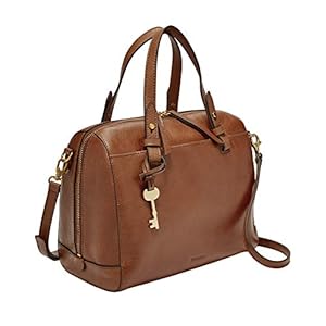 Fossil-Womens-Rachel-Satchel-Purse-Handbag Fossil Women's Rachel Leather Satchel Purse Handbag, Brown (Model: ZB7256200)