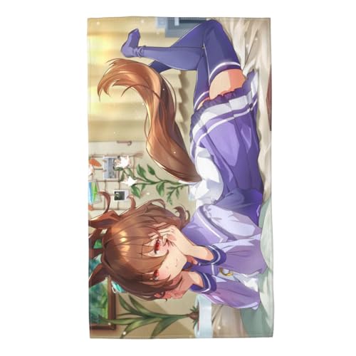 バスタオル ウマ娘 アグネスタキオン フェイスタオル 大判 吸水 速乾 マイクロファイバー 柔らかい肌触り 吸水 速乾 抗菌防臭 耐久性 人気 おしゃれ バス用品 海水浴 家庭用 業務用 家庭用品 四季通用 プレゼント 40*70cm