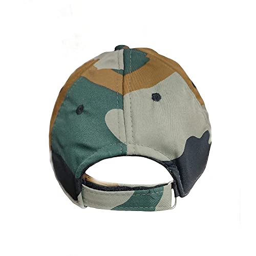Image of V3E Unisex Cotton Indian Military Army Hat and Cap Camouflage Jungle Commando Soldiers Cap with Adjustable Back Strip - Combo Pack of 2