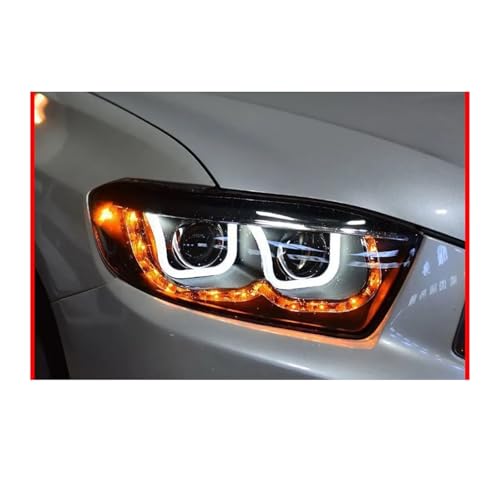 Faros para Toyota Highlander 2007-2011 con luz diurna y proyector de ojos de ángel 4