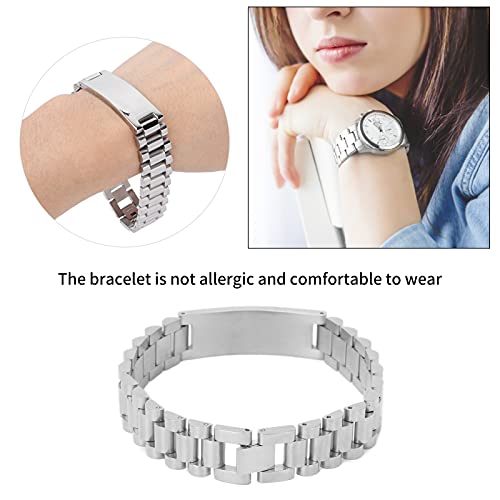 Pulseira contraída, design simples e exclusivo Braceletes de casal gravados para presentes de aniver