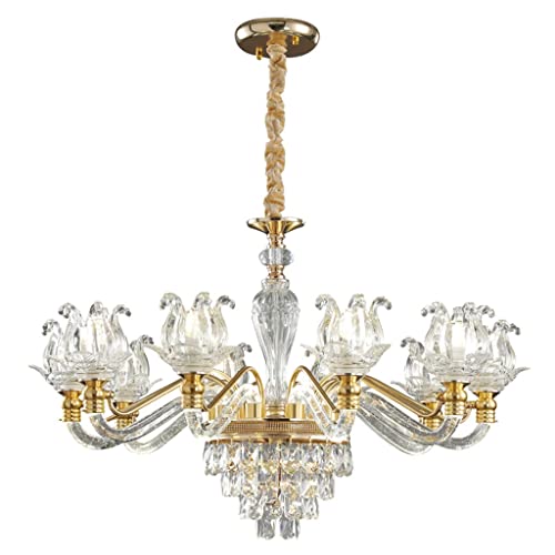 Lustre en cristal français pour salle à manger et salon, luminaire tube 10 bras modulable