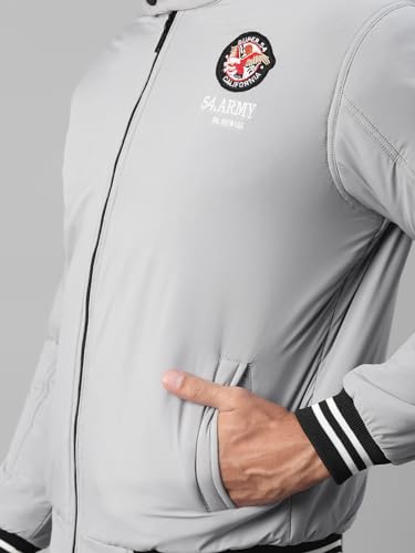 Image of UrbanMark Men Regular Fit Men High Neck Jacket